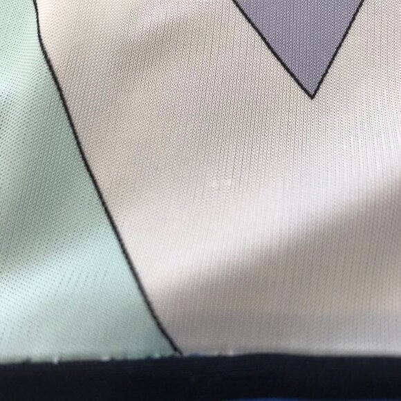 EMILIO PUCCI BLUE MULTI VISCOSE DRESS MODEL 12RL90 SIZE IT 42 / US 8 - Picture 14 of 16